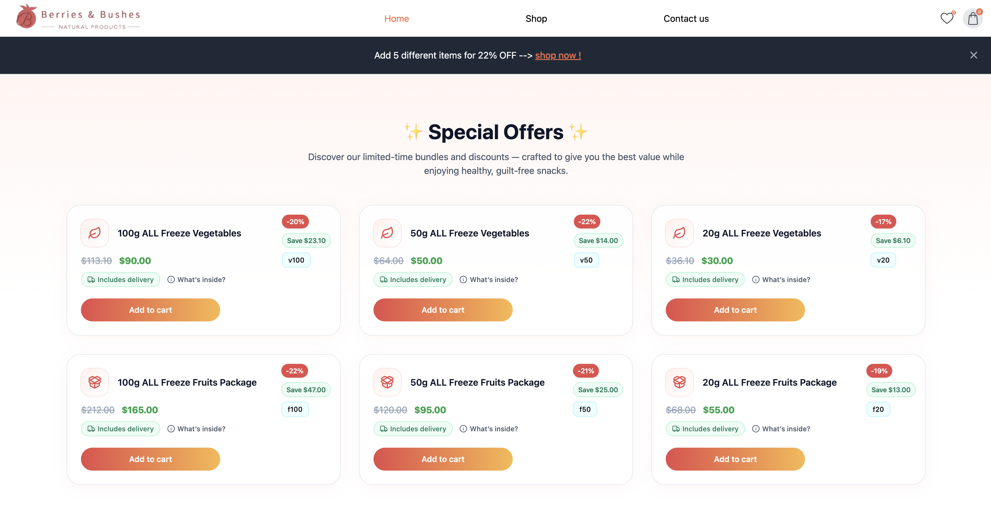 Berries & Bushes E-Commerce Platform